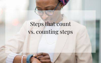 Steps that count vs. counting steps